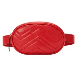 2019 модная Высококачественная поясная сумка Женская поясная сумка Роскошная брендовая кожаная нагрудная сумка Красного черного цвета YB04