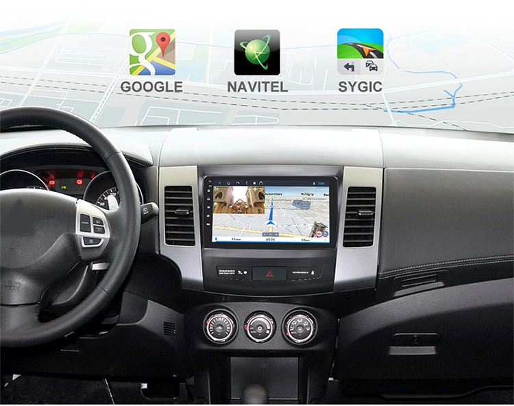 Multimídia para Mitsubishi Gravador de Rádio de Navegação Yuemain Car Dvd Player Outlander xl 2005 2014 2din Android 8.1 Gps 11 Reprodutor multimídia automotivo