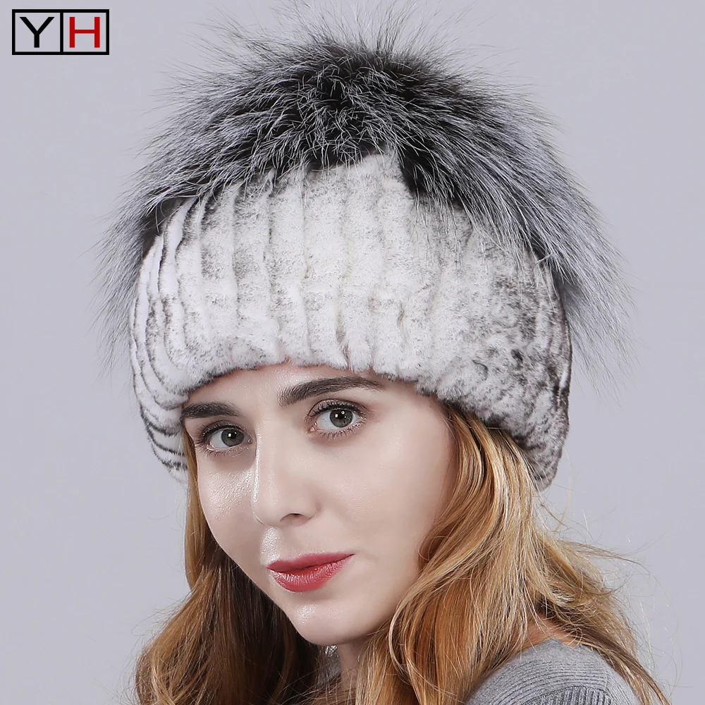 ; мужские туфли из натуральной кролика рекс меховая шапка зимняя Для женщин теплая с элегантными меховыми вставками, шапка для русской женский Вязанный свитер, мех кролика Рекс, натуральная кожа, лисий мех Кепки