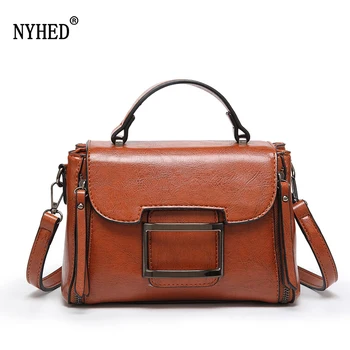 

NYHED Vintage Women Handbags High Quality Pu Shoulder Bags Female Causal Box Small Bag