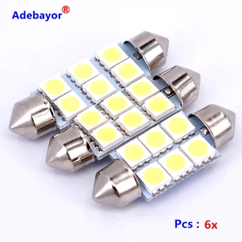 

10X 31MM 36MM 39MM 41MM Double pointed Festoon Dome light Car Reading Light License plate light 12V White blue red pink ice blue