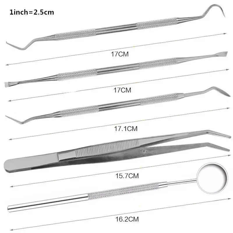 Набор дантиста, набор инструментов из нержавеющей стали, стоматологический набор, стоматологический набор, наборы для зубов, зонд для чистки полости рта, пинцет, инструменты