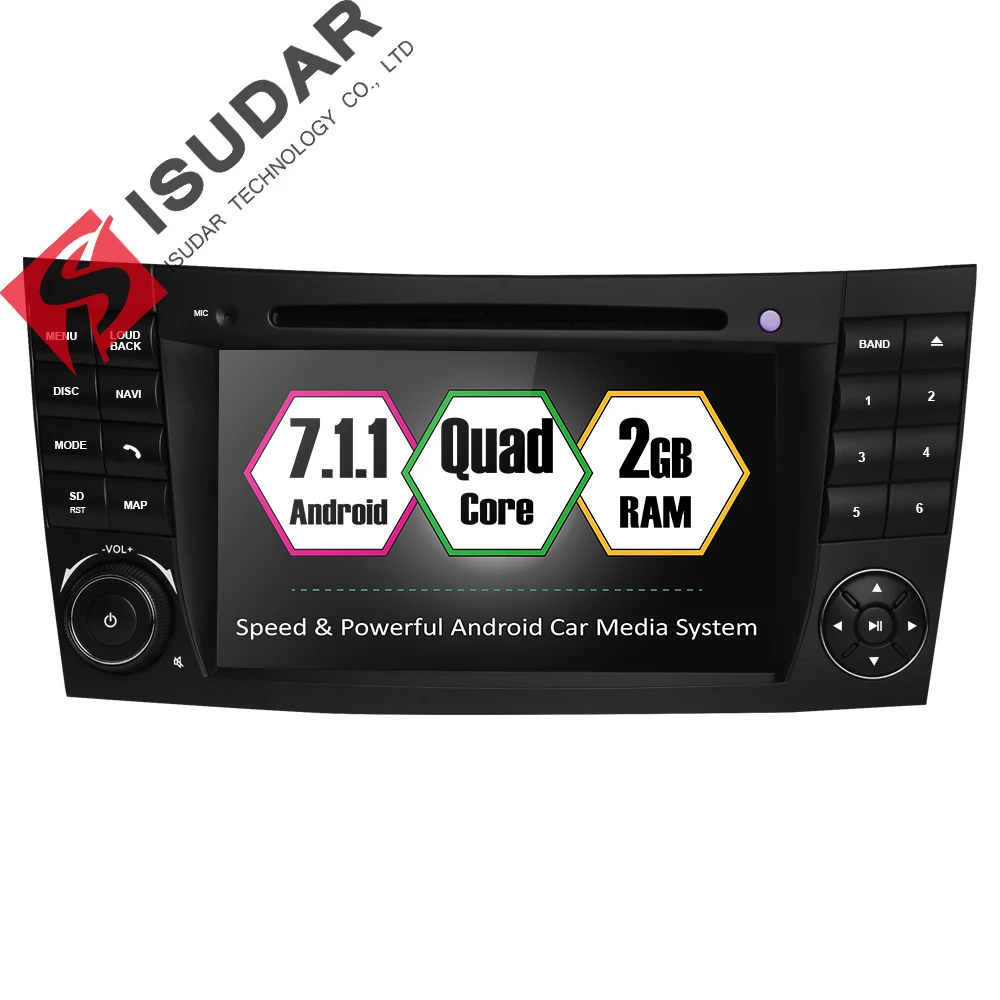 Isudar font b Car b font Multimedia player Android 7 1 1 GPS 2 Din Autoradio