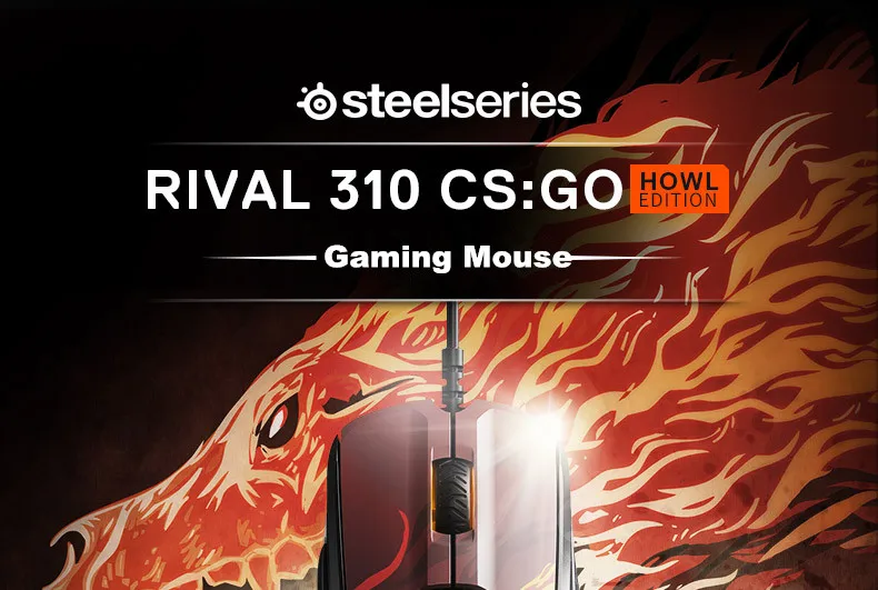 Оригинальная игровая мышь Steelseries Rival310 roared HOWL CSGO