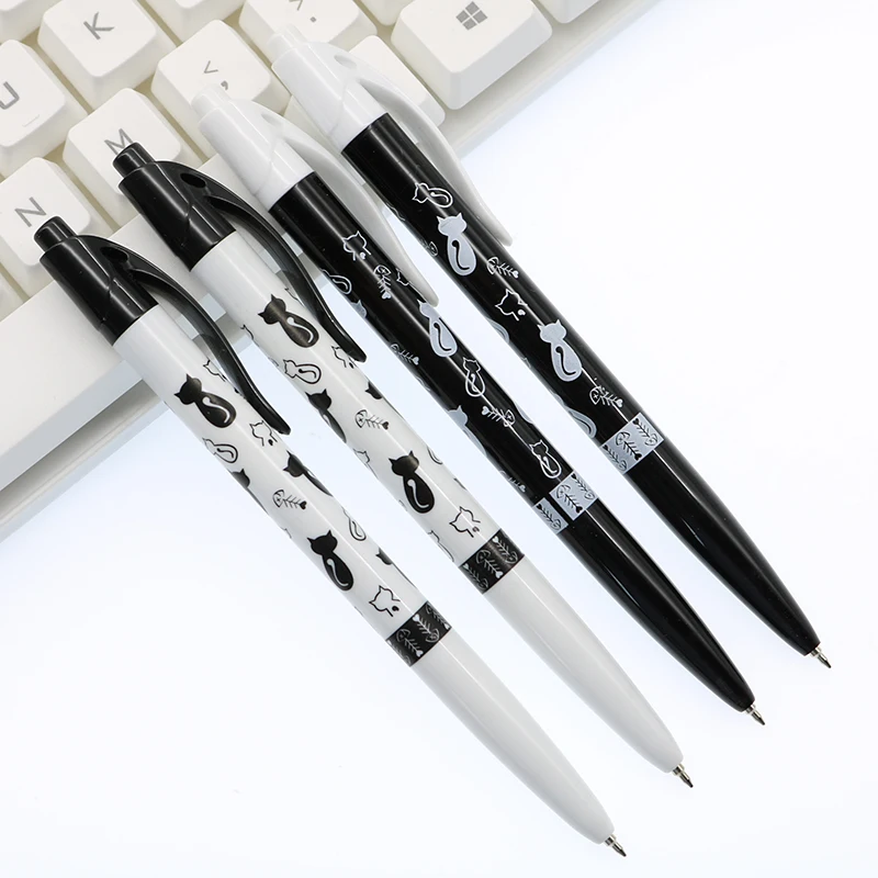 

4pcs Cute Animal Cartoon Cat Ballpoint Ballpoint Pen Writing Stationery Office Supplies
