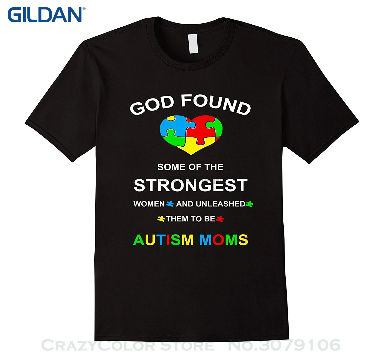 

Printed Men T-shirt Short Sleeve Funny Tee Shirts Autism Shirts - Autism Awareness Mom T-shirts