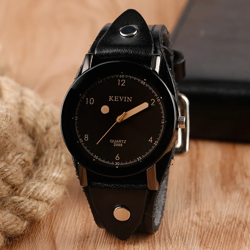 

New Brand Matches Pointer Wristwatch PU Leather Band Strap Classic Punk Style Quartz Watch For Men Women Clock Bracelet Gift