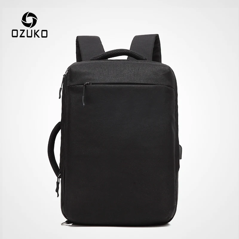 

Ozuko Men Backpack Laptop Backpack USB Charging Backbag Travel Daypacks Male School Bookbag Leisure Backpack Anti Theft Mochila