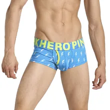 Pink Heroes гей Для мужчин нижнее белье из хлопка с принтом Для мужчин нижнее белье, трусы-боксеры; короткие ботинки на плоской подошве-угловой, окантованы Яркой Цветной Тесьмой, гей Для мужчин нижнее белье cueca, мужские брендовые Новые