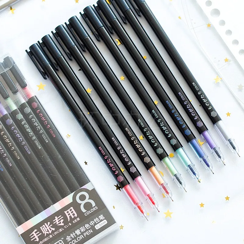 

8PCS Vience FG7000 Color Gel Pen Creative Cute Marker 0.5mm Smooth Kawaii School Supplies