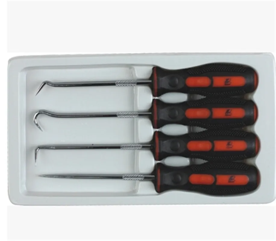 

High Quality New 4pcs/set Extra Long Reach Hook & Pick Set Removal Tool O-Ring Seal Remover Craft Grip