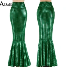 Элегантная женская юбка с высокой талией Русалка Юбка с чешуей женские вечерние Необычные Длинные макси юбки косплей костюм falda de fiesta