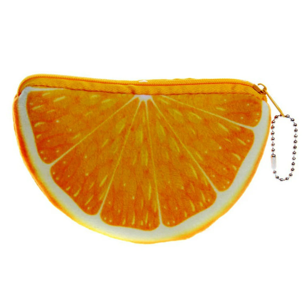 Модные оранжевые арбузы полукруглые кошельки 3D Дамский кошелек мягкий принт фрукты сумки детская одежда мешочек для детей подарок - Цвет: 3
