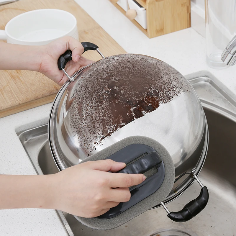 

Strong Decontamination Bath Brush Sponge Tiles Brush Hot Sale Magic Strong Nano Silicon Carbide Bath Brush Kitchen Clean Tools