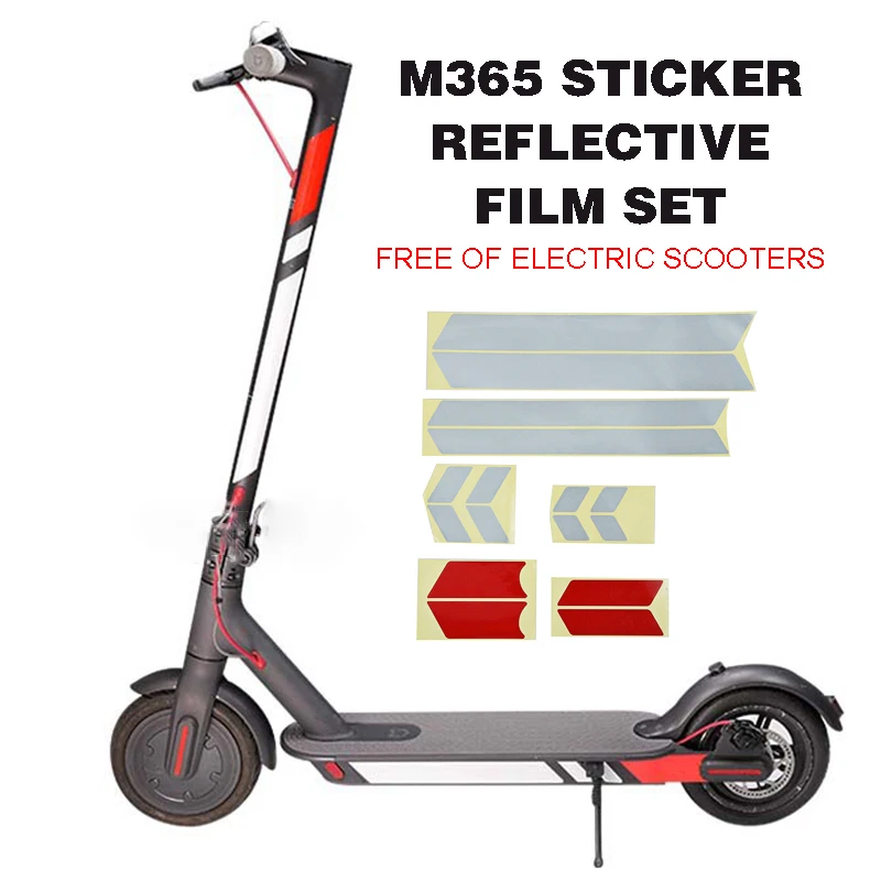 Reflective Stickers Styling Set For Xiaomi Mijia M365 Electric Scooter Night Safety Warning Strip