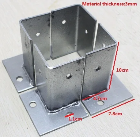 

4Pcs/Lot best Outdoor Anticorrosive Wood Post Pillar Bracket Brackets Plate Flooring Bottom Mount