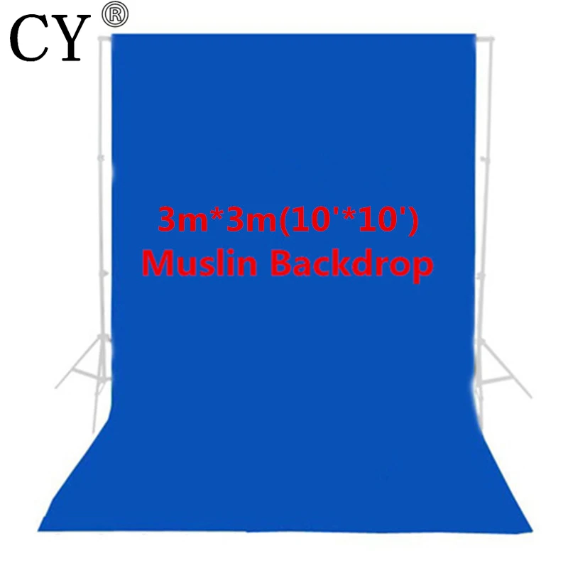 Фотостудия CY 100% хлопок 3 м x однотонный синий муслиновый фон для фотосъемки