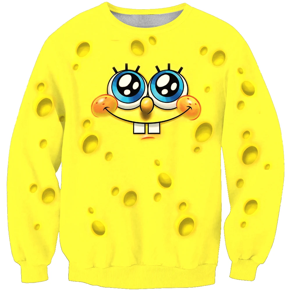 

New arrival fashion Unisex Sweatshirt 3D yellow baby print simple Casual white relaxtion oversized Clothes Free shipping