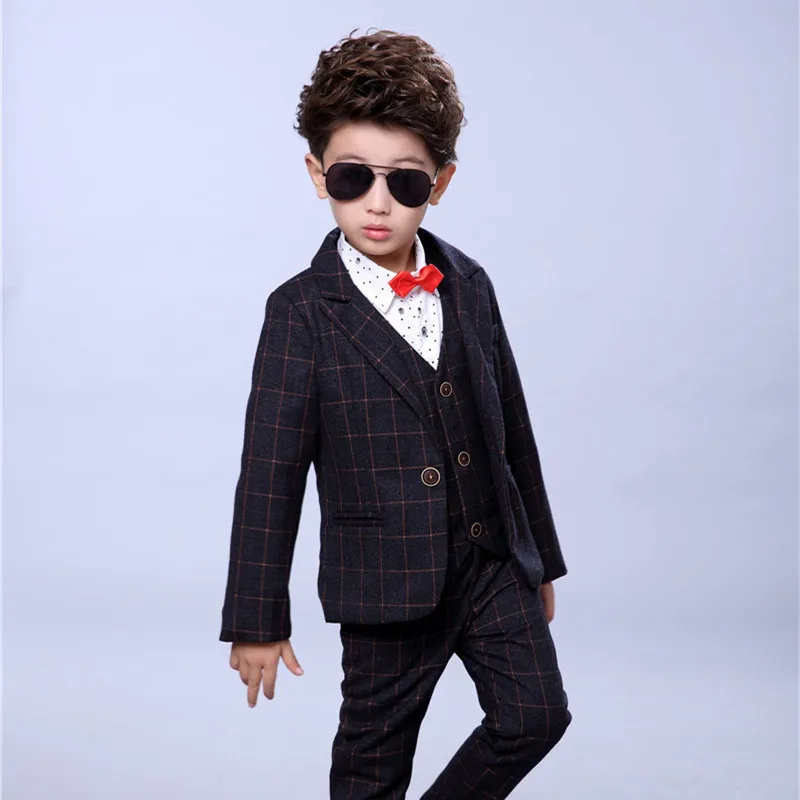 Boys Formal Suits For Weddings England Style Child Blue Party Boys