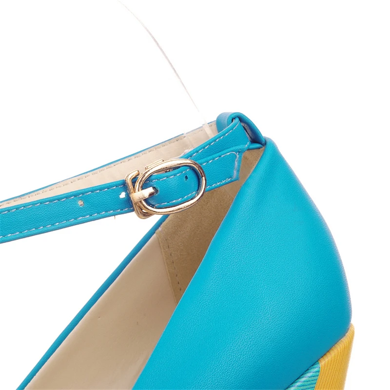 KARINLUNA/ г. Большие размеры 33-43, элегантные разноцветные женские туфли-лодочки с круглым носком Модные женские туфли на танкетке и высоких каблуках для свидания