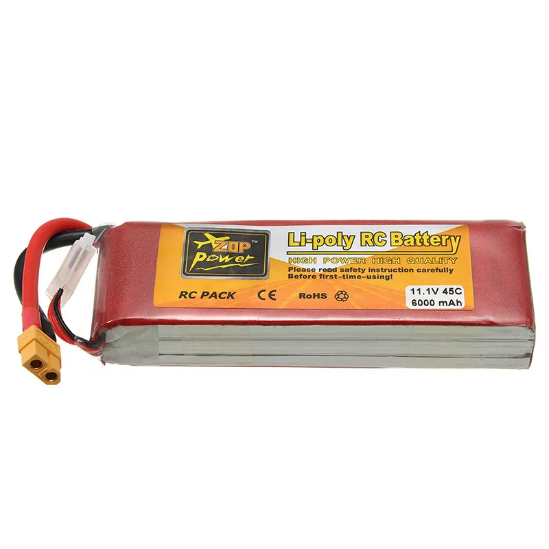 Аккумуляторная батарея Lipo ZOP power 11,1 В 6000 мАч 45C 3S Lipo батарея XT60 вилка|xt60 plug|11.1v 6000mah3s lipo battery | АлиЭкспресс