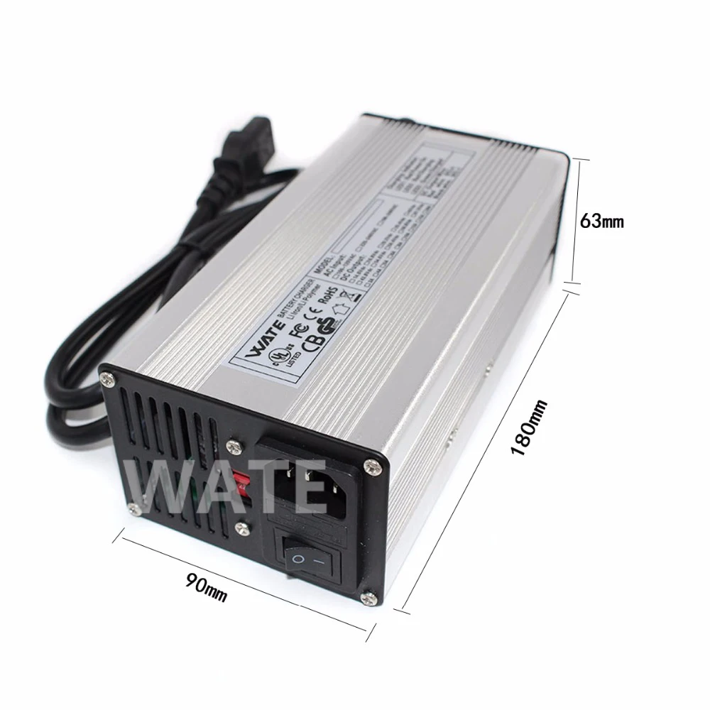 

50.4V 7A Charger 44.4V Li-ion Battery Smart Charger Used for 12S 44.4V Li-ion Battery High Power With Fan Aluminum Case