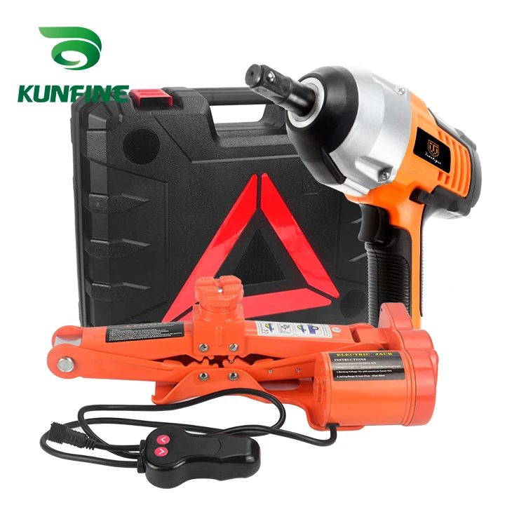 

KUNFINE Portable 12V 80W Car Jack 2Ton Electric Jack Auto Lift Scissor Jack Lifting Machinisms Lift Jack Muti Function