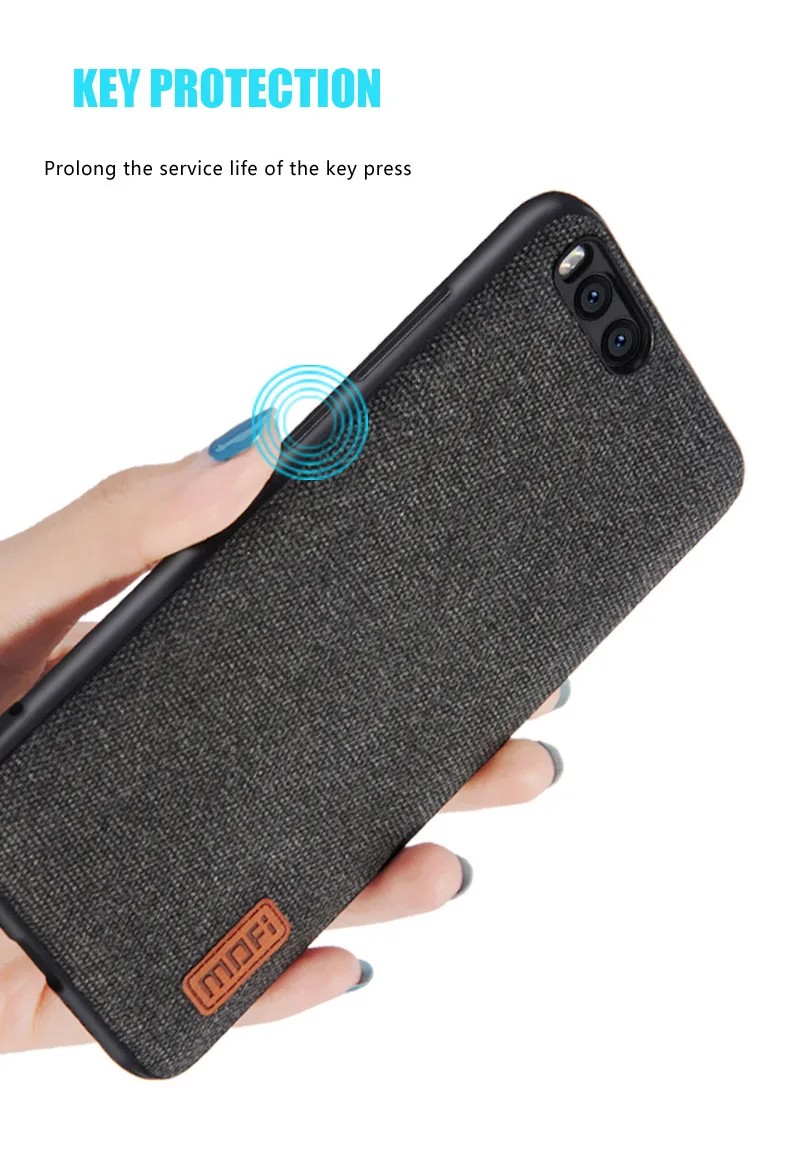 xiaomi leather case chain for xiaomi mi note 3 case cover MOFI mi note 3 Fabrics Back Cover Case mi note 3 Soft Silicone edge textile full Cover Case capa leather case for xiaomi