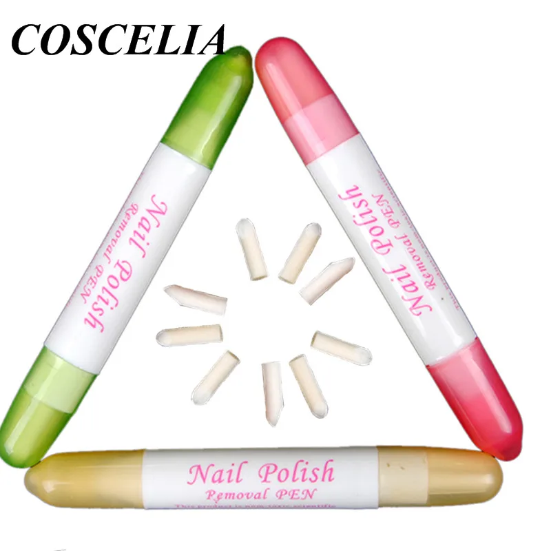 

3PCS Nail Polish Remover Pen Remove Mistakes Gel Nail Polish Remover Pen Crayon Dissolvant Manicure Cleaner Cleaner Nail UV Gel