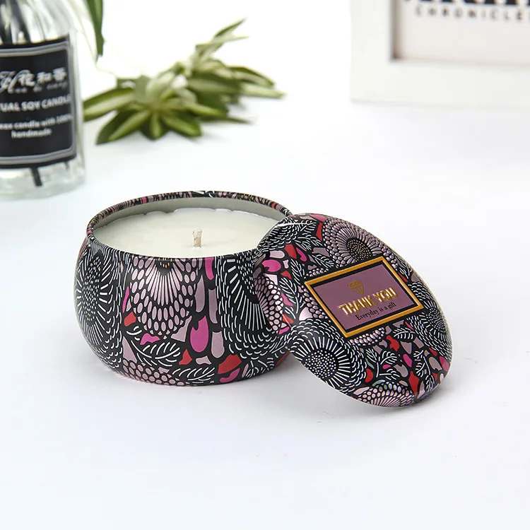 

Six-color tin can candle smokeless scented candle with multiple flavors to remove odor candles