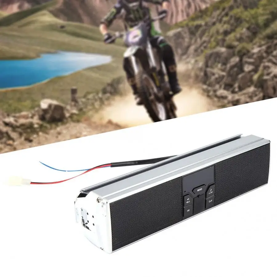 Водонепроницаемый светодиодный дисплей управление приложением мотоцикл аудио микрофон акустической системы 12 В мотоциклетное радио динамик Bluetooth