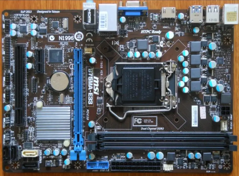 Оригинальная материнская плата для MSI B75MA-E33 LGA 1155 DDR3 i3 i5 i7 cpu 16 Гб USB2.0 USB3.0 B75 рабочего
