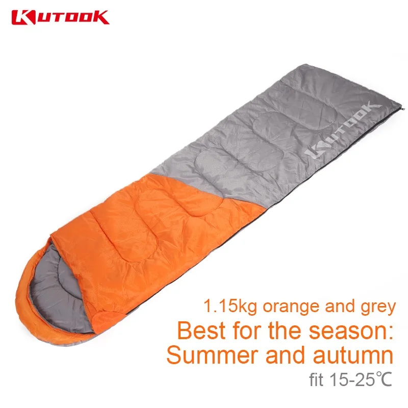 Спальный мешок для KUTOOK, весенний и осенний хлопковый спальный мешок, воздушный диван для музыки, вечерние спальный мешок для отдыха на природе, портативный термо-мешок - Цвет: Orange Right zip1.35