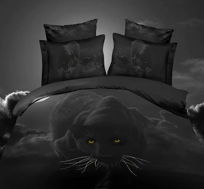 4 unids envío libre 100% algodón satinado 3D blanco sábana flor dormitorio impresa duvet/comfoter Cover Set juego de cama - 1