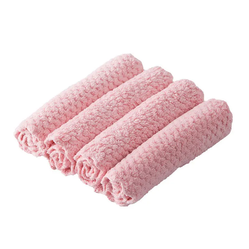 Kitchen Towel Super Absorbent Cleaning Cloth Microfiber Dish Washing Cloth High-Efficiency Table Cleaning Rags For Dish Washing