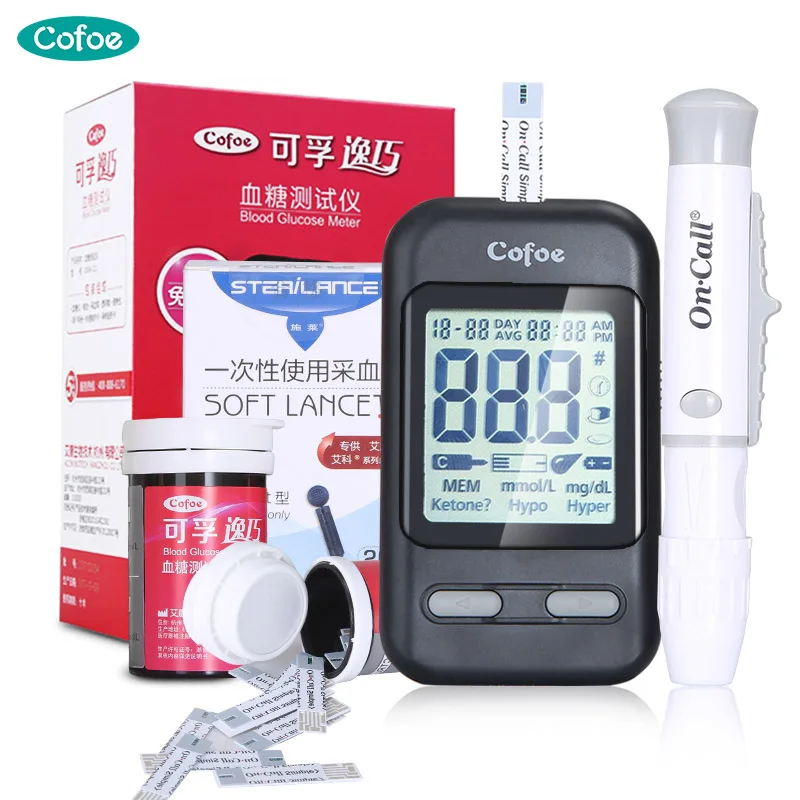 

Cofoe Yiqiao Blood Glucose Meter Medical Diabetic Monitor with Test Strips&Lancets Blood Sugar Testing Machine/Glucometer
