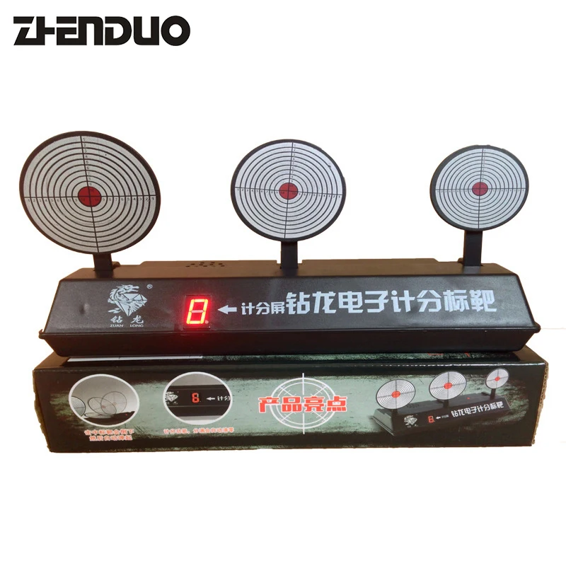 

ZUANLONG 3-Plate Reset Electromotor Score Targets General Electric Shotguns Toy Battle Shooting Bullet Practice Targets