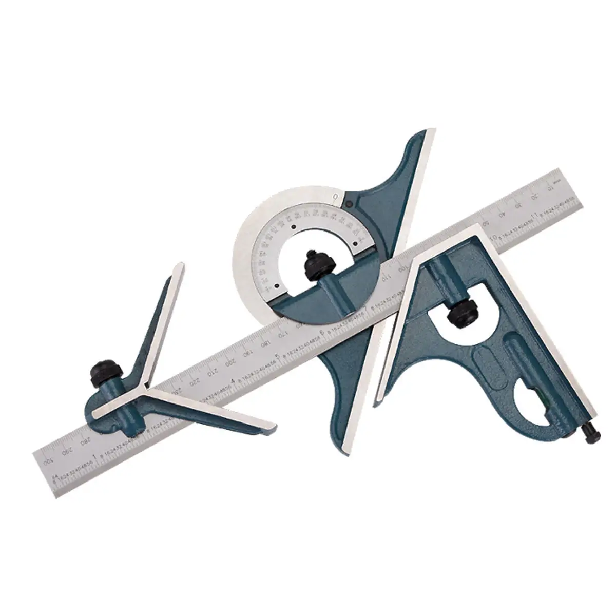 

180 Degree Machinist Square Protractor 12 Inch Combination Measuring Angle Tool for Woodworking