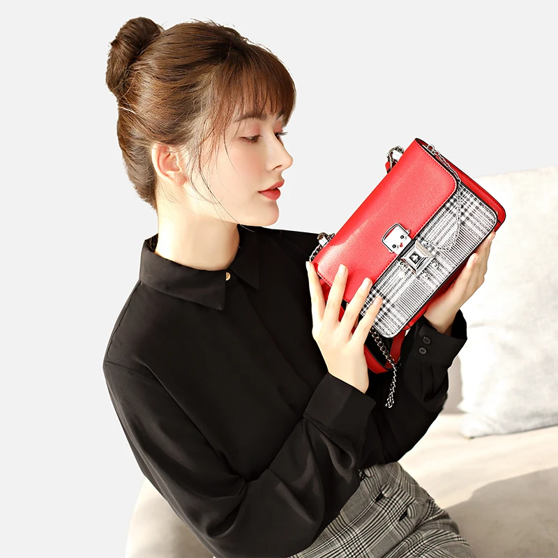 

Real Australian Bag New Fashion Chain Small Square Korean Version Handbag Satchel high quality shoulder bag hasp handbags