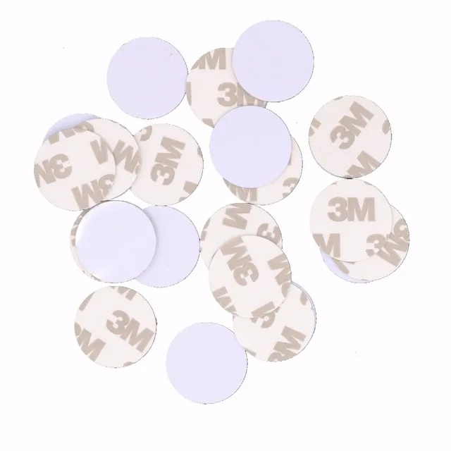

10pcs Smart Card RFID 13.56Mhz UID Chip Rewritable Waterproof 25mm Proximity IC Coin Blanks Tags With Sticker Label