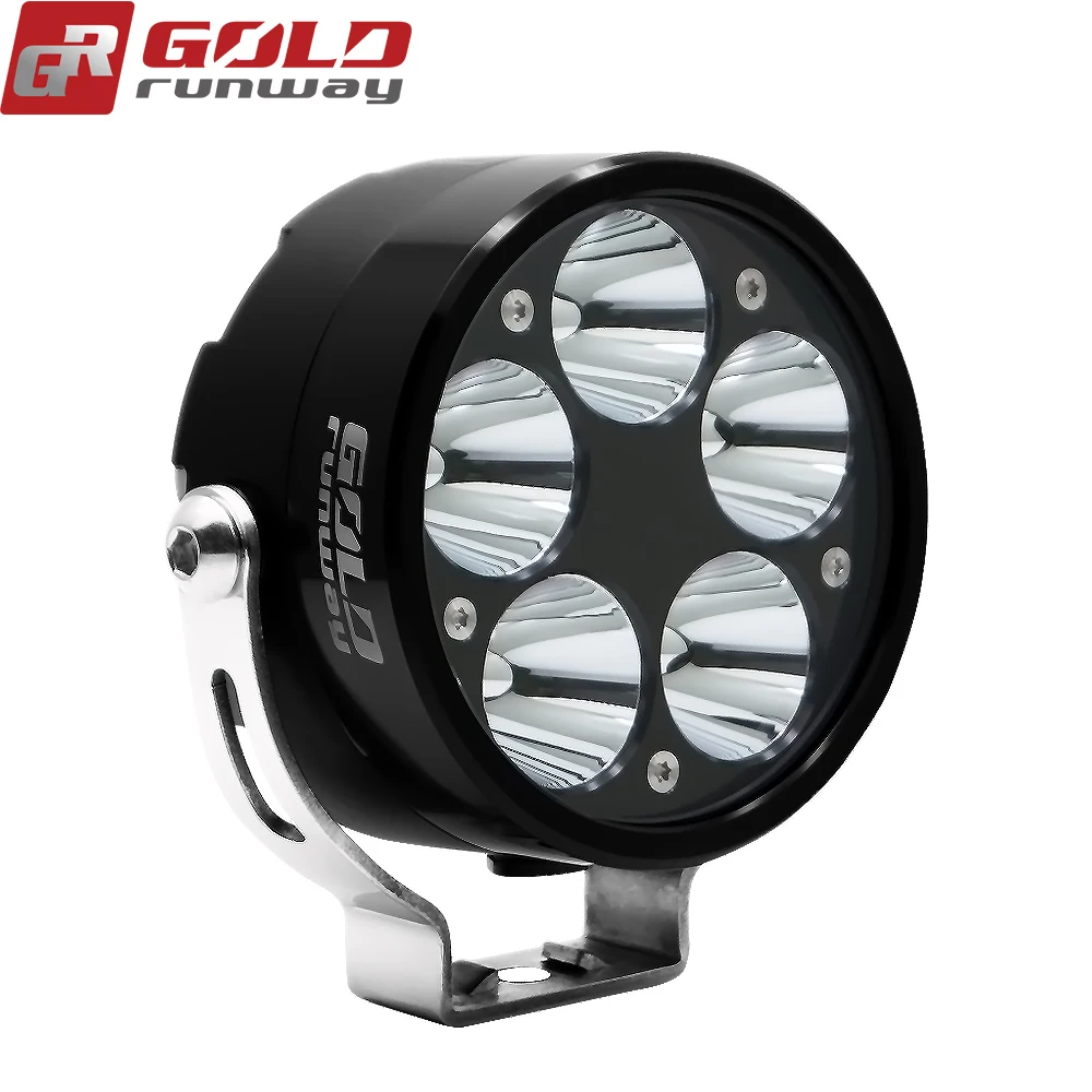 GOLDRUNWAY GR-50XL 50 Вт U3 светодиодный головной светильник для вождения мотоцикла, противотуманная лампа, светильник+ переключатель+ желтые линзы