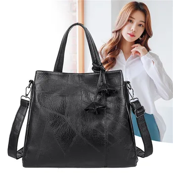 

New Deisgner Female Handbag Tassel Vintage PU Leather Shoulder Bag Ladies Large Casual Totes Women Messenger Bags Torebka Damska