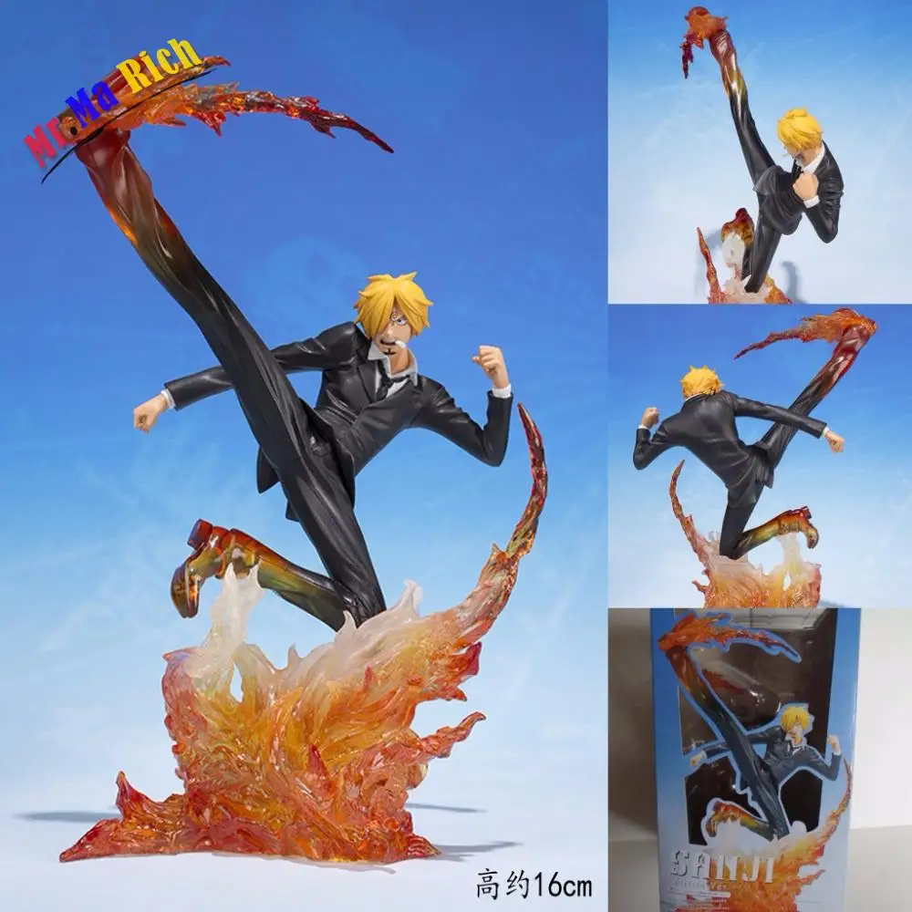 Аниме Одна деталь Figuarts нулевой Санджи diable Jambe Битва Ver. ПВХ Рисунок Коллекционная модель Игрушечные лошадки куклы 16 см