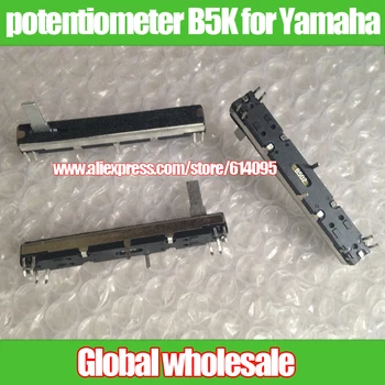 

3pcs black fader double potentiometer B5K / 60mm slide potentiometer B5K for Yamaha