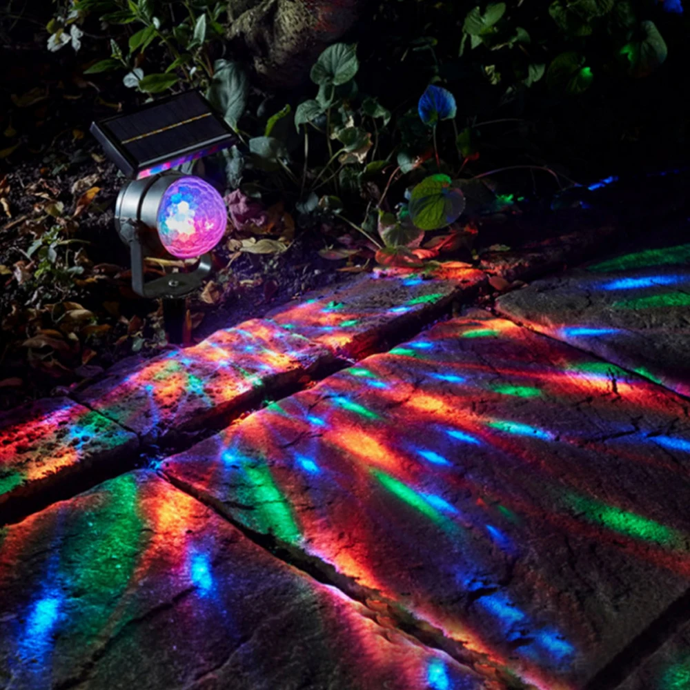 1/2PCS LED Mini Magic Rotary Crystal Lighting RGB Disco Ball Xmas Lamp Projector 