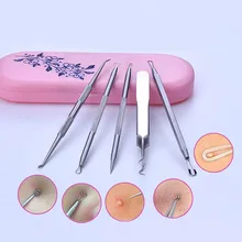 Новые 5 шт/упаковка, шт./компл. Нержавеющая сталь лица пятно от акне инструмент для удаления прыщей Съемник Удаление акне no22