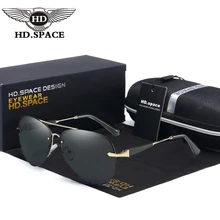 De ALTA DEFINICIÓN Con Estilo Hombres gafas de Sol Polarizadas de Color Filmado Inconformista Gafas Sin Montura Gafas de Conducción Espejo Gafas de Sol Gafas de Pesca LD43