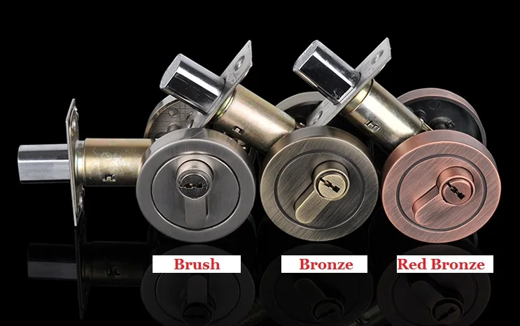 

funssor Keyed Privacy/Thumb Turn Thumbturn Lock-small elegant round back plates Bed Bath Door Lock (Door Thickness: 35-50mm)