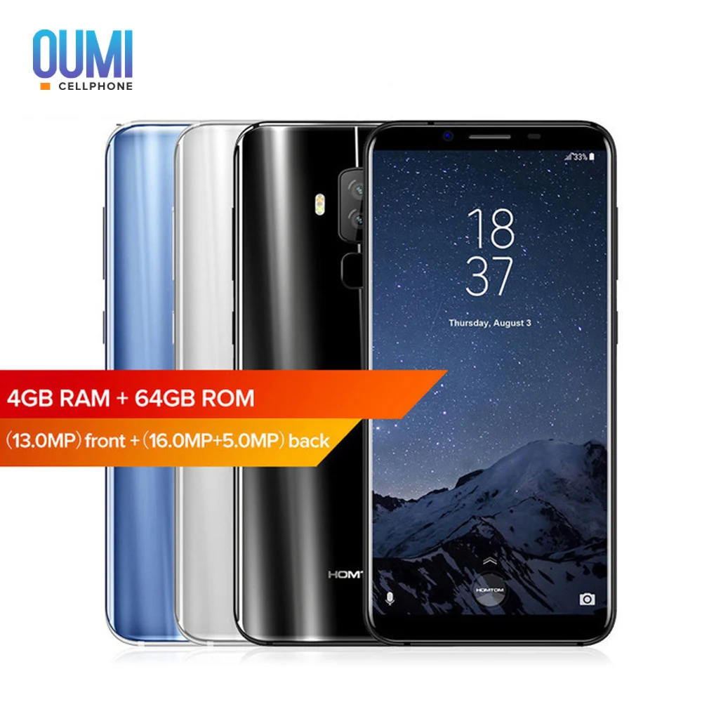 HOMTOM S8 4G Cellphone 18:9 HD Screen 5.7&quotMTK6750T Octa Core 3400mAh 4GB+64GB 16.0MP+5.0MP Dual Back Cameras OTG Mobilephone | Мобильные
