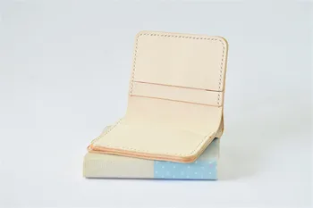 

ALAVCHNV handmade original vegetable tannery 4 card short paragraph lady wallet simple money cloth vertical section C07